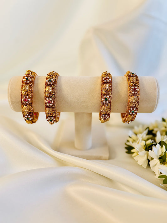 QJ152- Elephant Flower Bangles