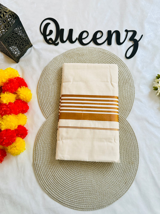 SS346- Kasavu Line Border Kerala Saree