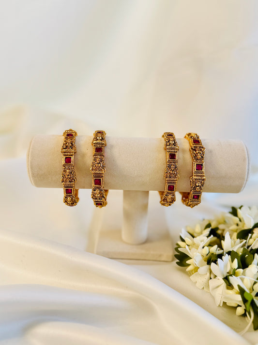 QJ150- Lekshmi Ruby Bangles