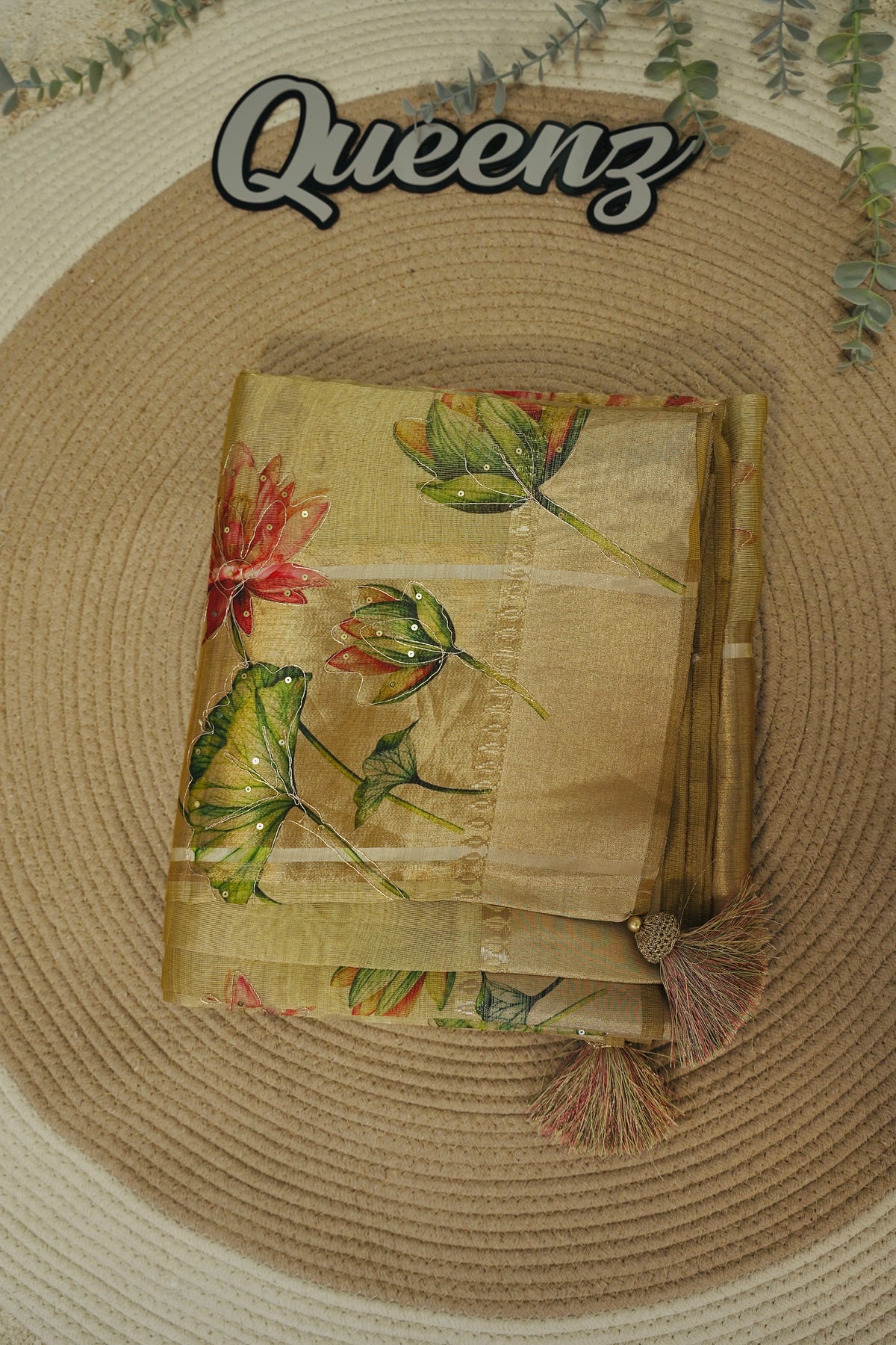 Lotus Tissue Saree