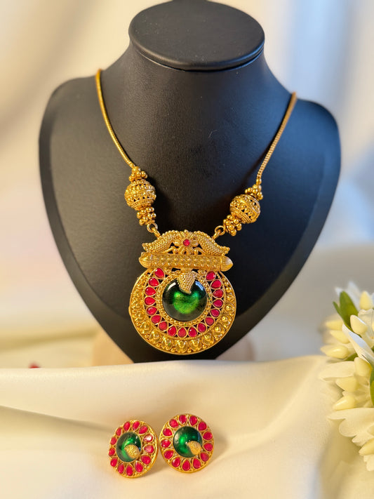 QJ117 -Reversible Pendant Necklace
