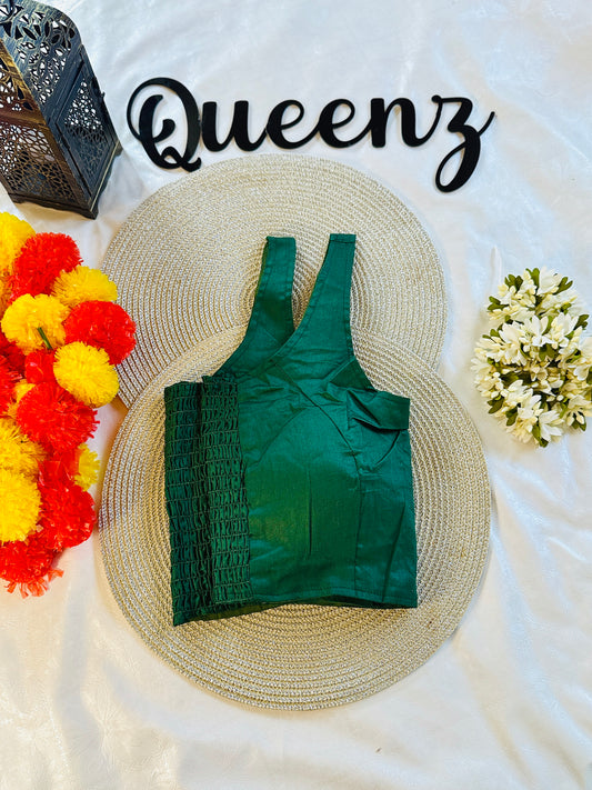 QB132- Cotton Flexi Fit Plain Blouse Sleeveless Blouse