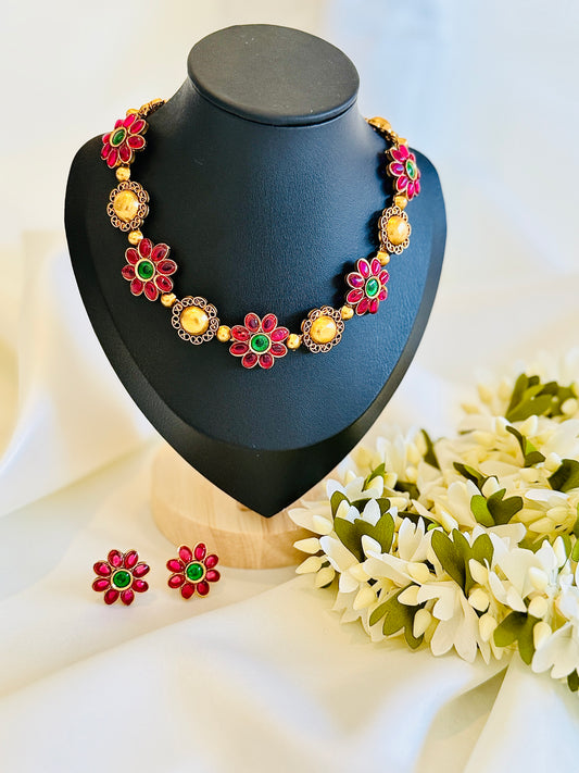 QJ112-Flower Necklace