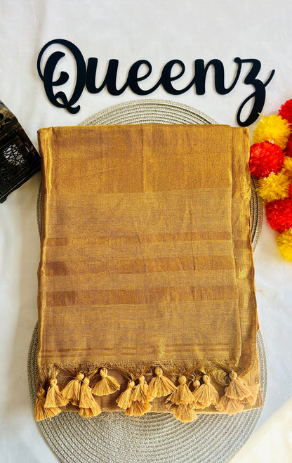 SS328B- Mul tissue Zari Border Saree