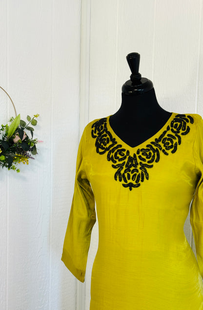 Mustard Yellow Aline Kurta