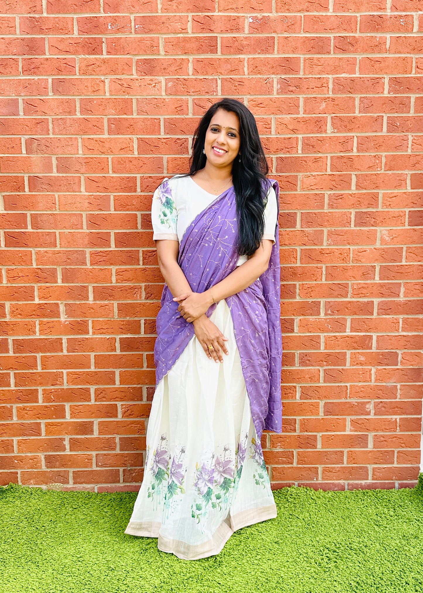 QD035-Deisgner Cotton linen Davani Set