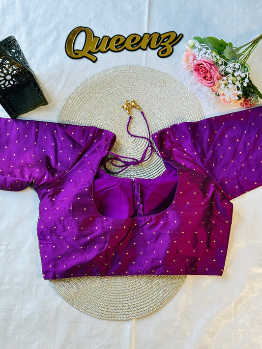 Semi Silk Purple Blouse – view 2 of 3