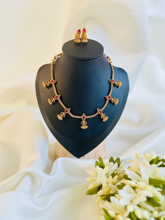QJ126- Small Lekshmi Necklace