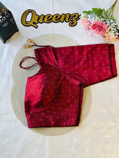 Semi Silk Dark Maroon Blouse – view 3 of 3