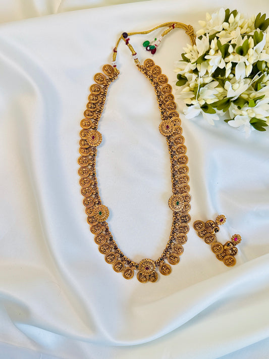 QJ136-Long Antique Flower Haaram