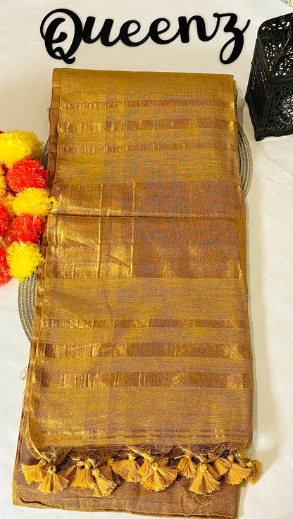 SS328B- Mul tissue Zari Border Saree