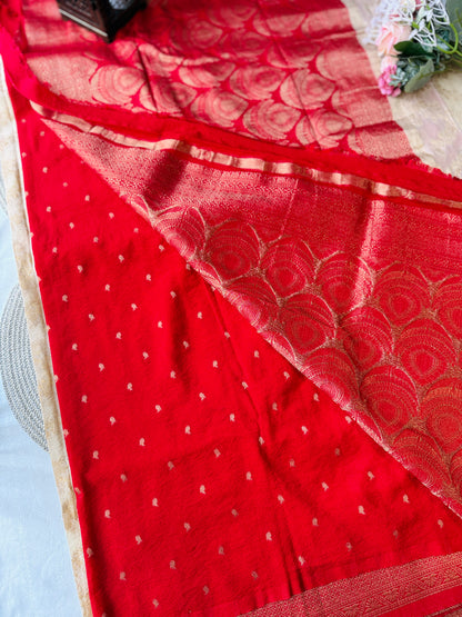 Designer Contrast Border Banarasi Georgette Saree – view 4 of 4
