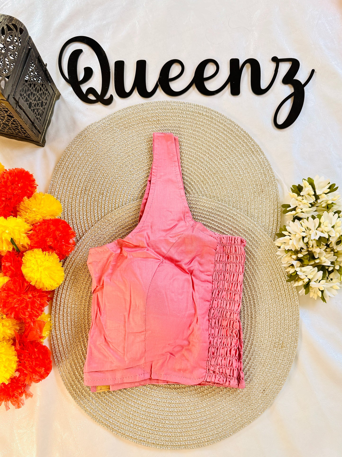 QB132- Cotton Flexi Fit Plain Blouse Sleeveless Blouse