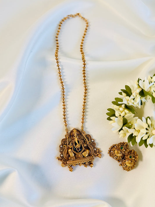 QJ166-Ganapathi Pendant Necklace