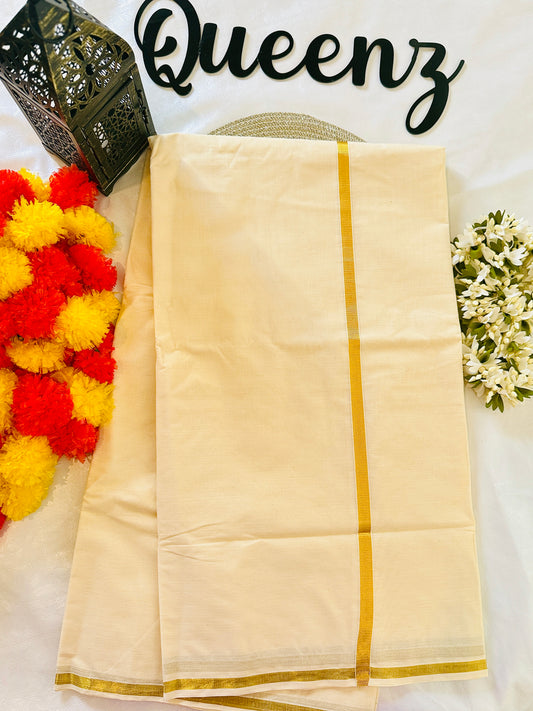 SS311 Puliyilakkara Plain Kasavu Saree