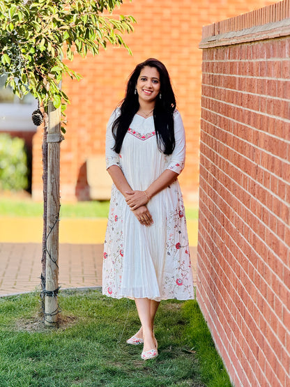 Premium Off White Handworked Kurta