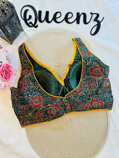 QB091 - Ajrak Sleeveless Blouse