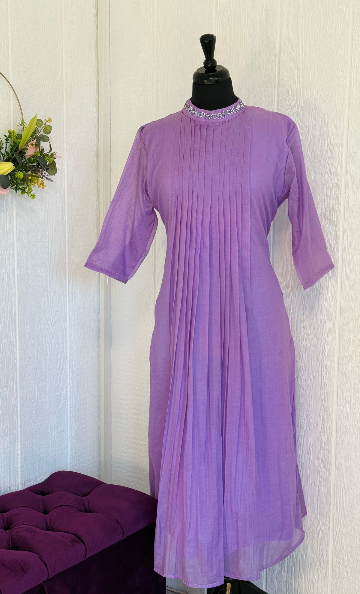 Lavender Frock Kurta
