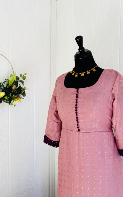 Mauve Pink Umbrella Cut Kurta