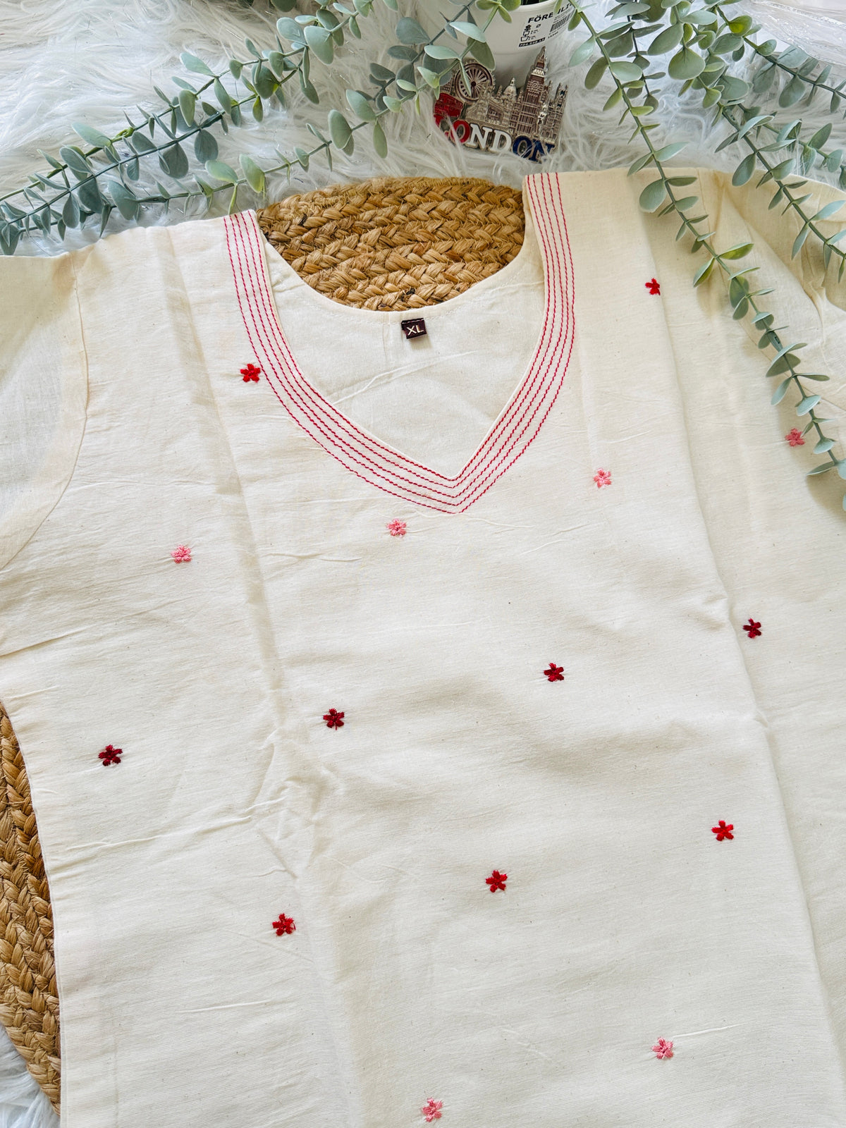 Kora Cotton Slitted Kurta