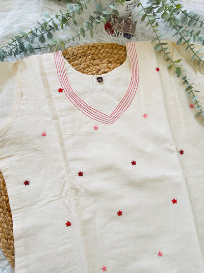 Kora Cotton Slitted Kurta