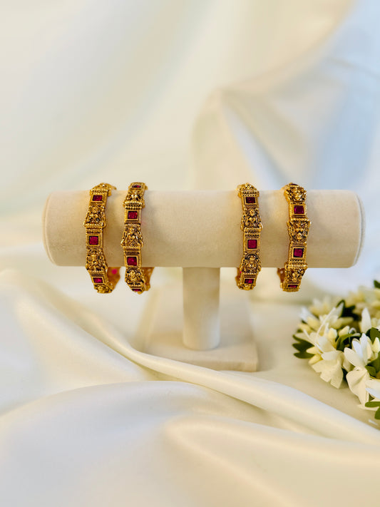 QJ150- Lekshmi Ruby Bangles
