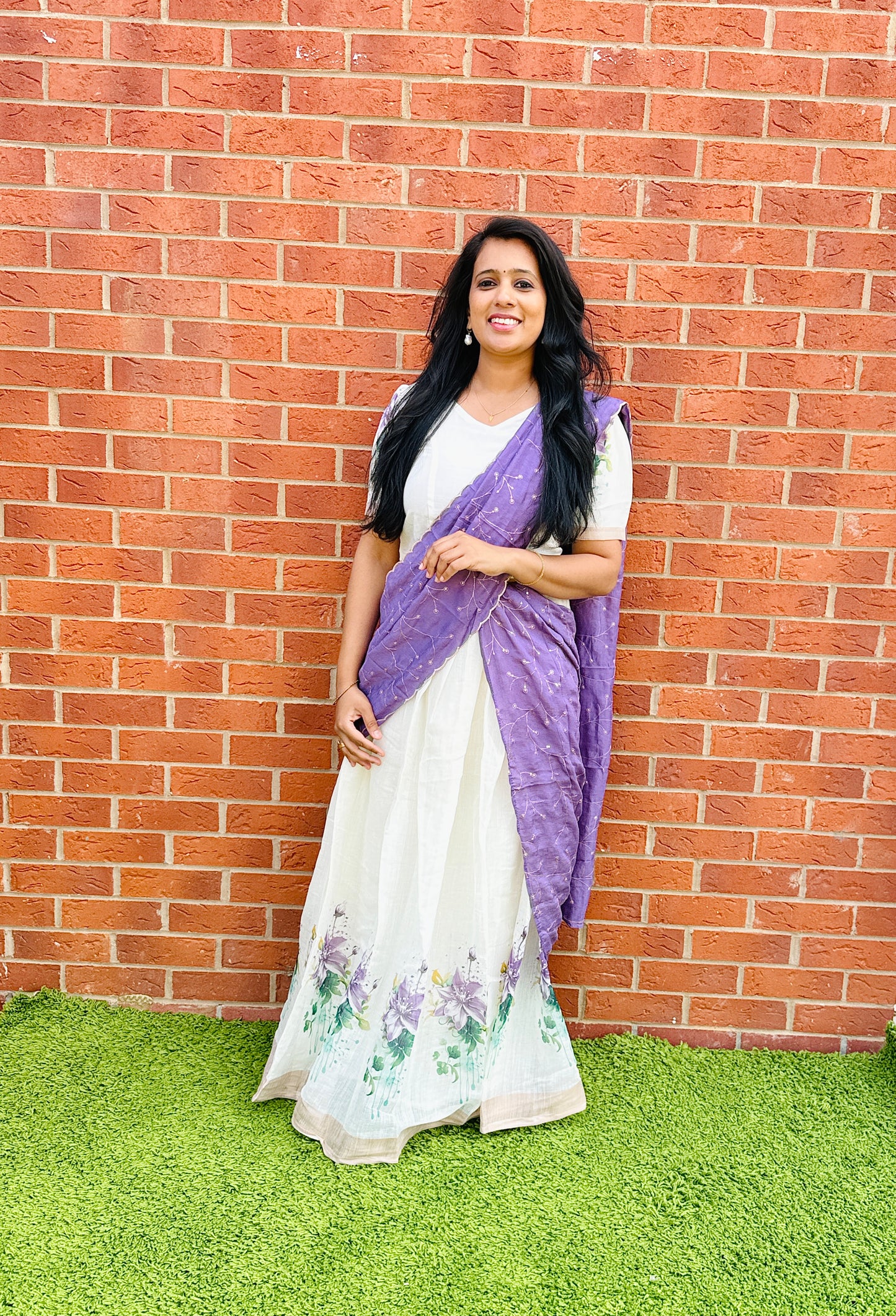 QD035-Deisgner Cotton linen Davani Set