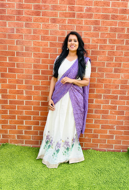 QD035-Deisgner Cotton linen Davani Set