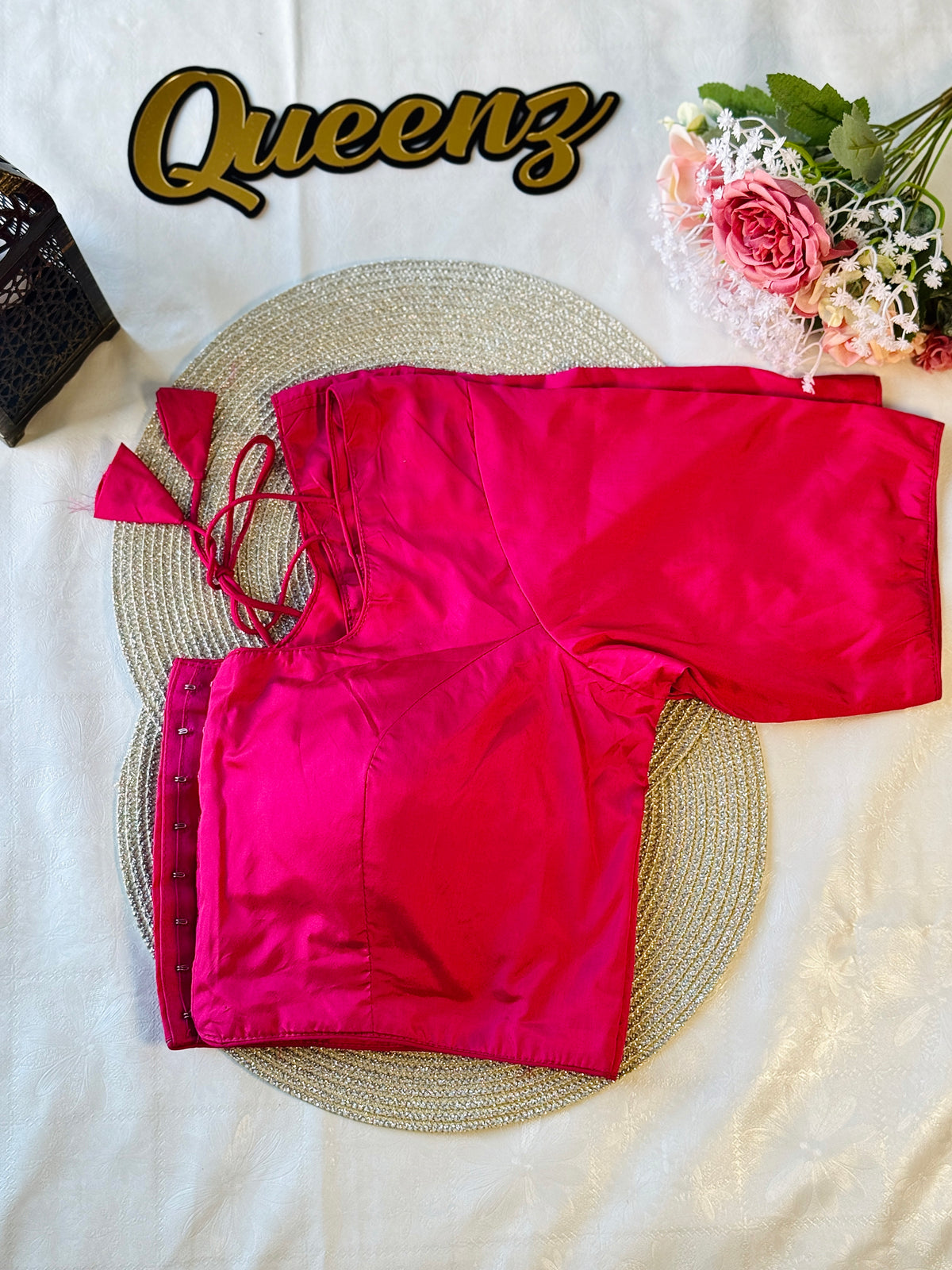 Taffeta Silk Rani Pink Blouse