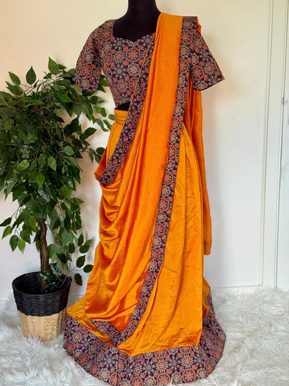 QD0026-Vichithra Silk Dhavani Set