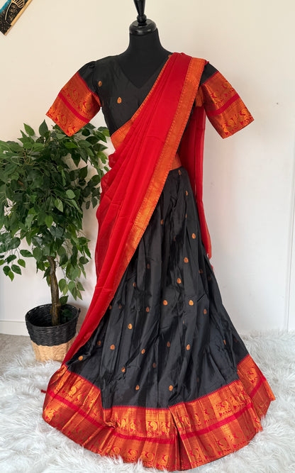 QD025-Lichy Silk Dhavani Set