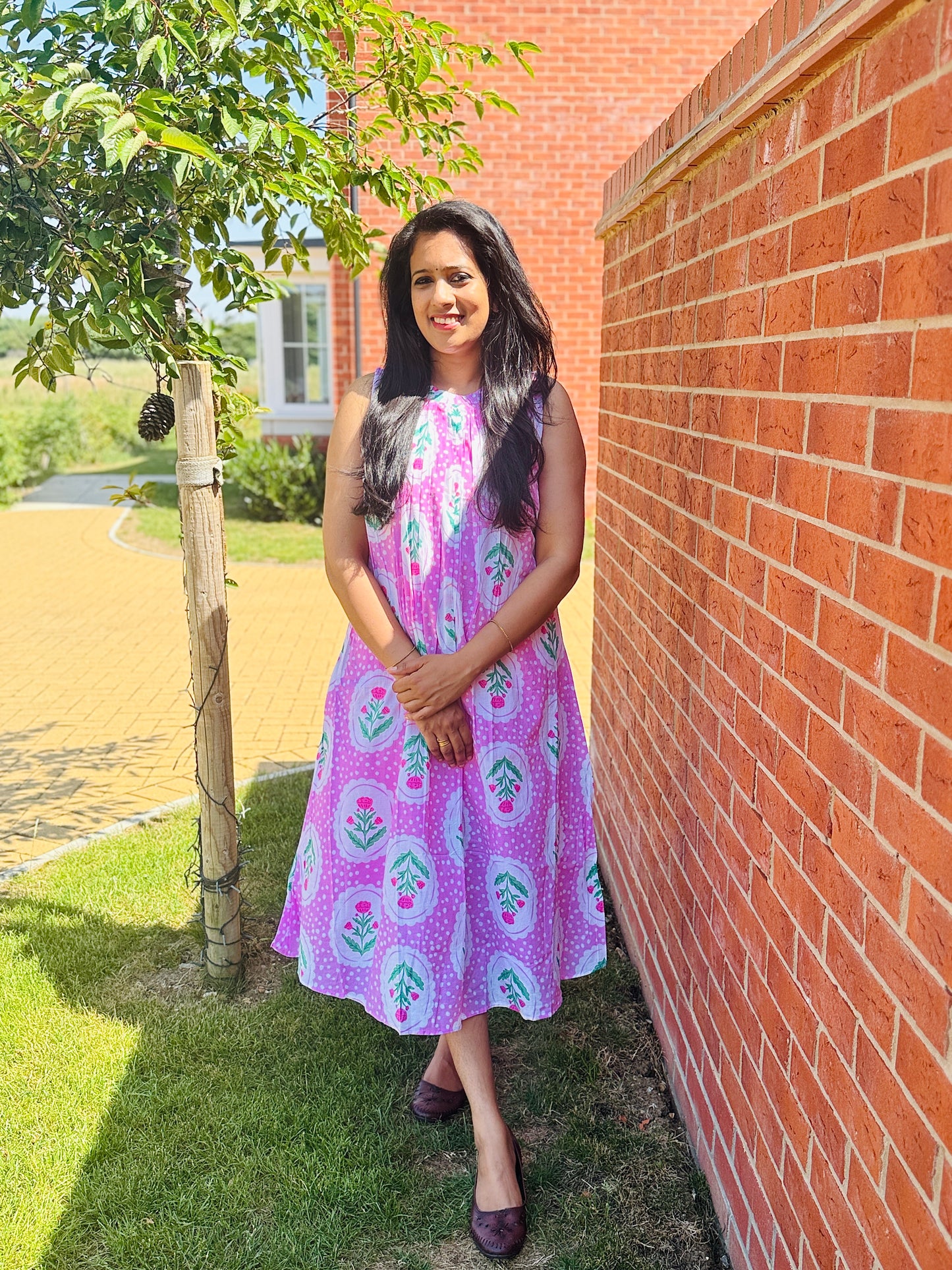 QS717- Baby Pink Cotton Kurta