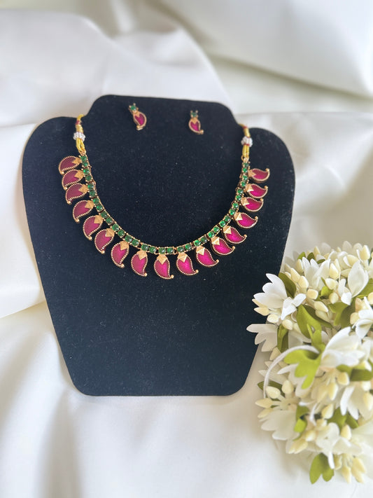 QJ104 - Mango Necklace Purple