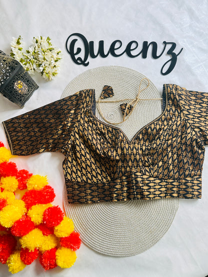 QB056 - Cotton Jacquard Readymade Blouse