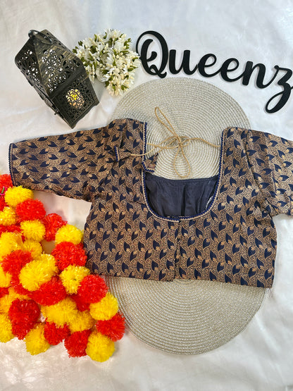 QB058- Cotton Jacquard Readymade Blouse