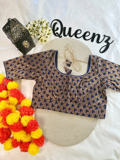QB058- Cotton Jacquard Readymade Blouse