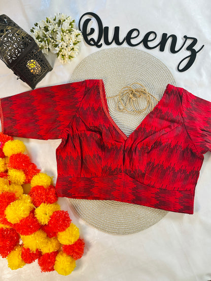 QB059- Cotton Jacquard Readymade Blouse
