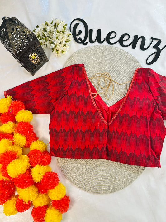 QB059- Cotton Jacquard Readymade Blouse