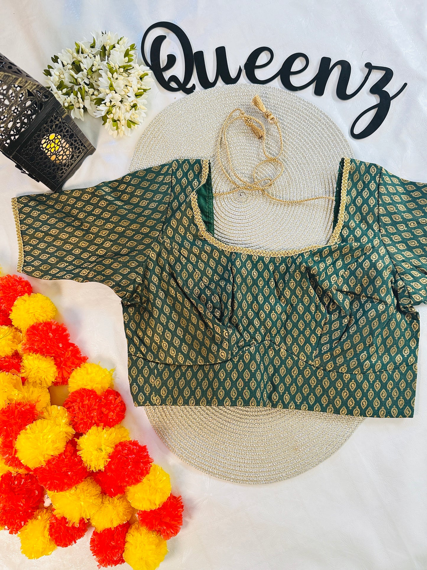 QB060- Cotton Jacquard Readymade Blouse