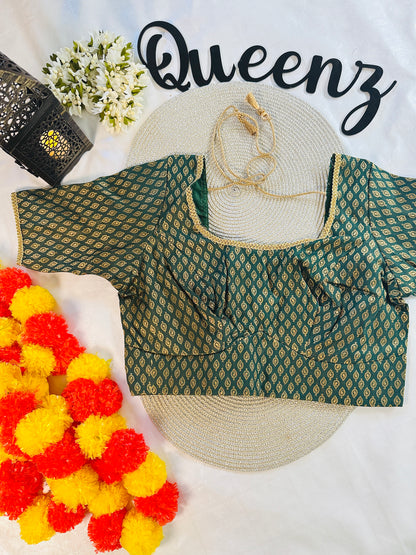 QB060- Cotton Jacquard Readymade Blouse