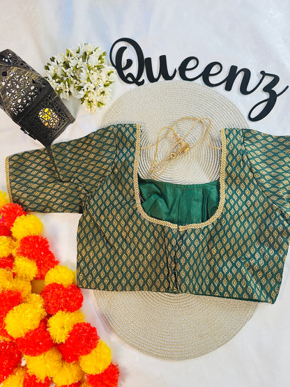 QB060- Cotton Jacquard Readymade Blouse