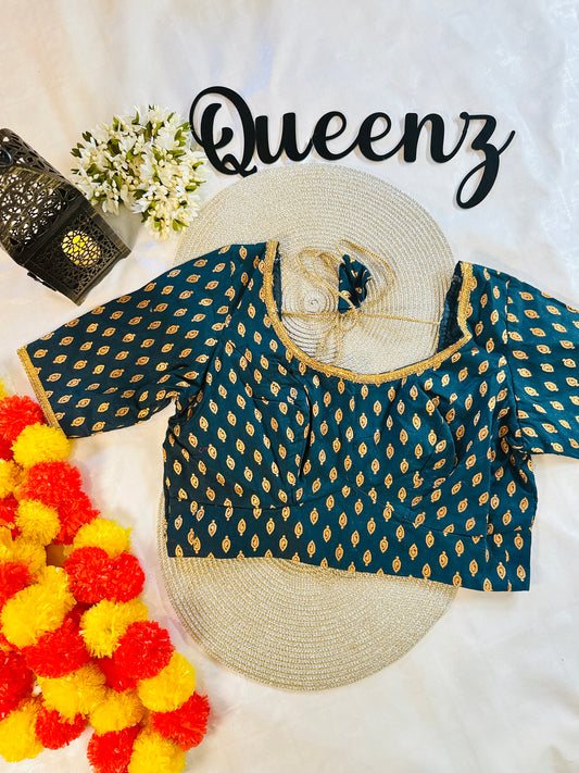 QB061- Cotton Jacquard Readymade Blouse