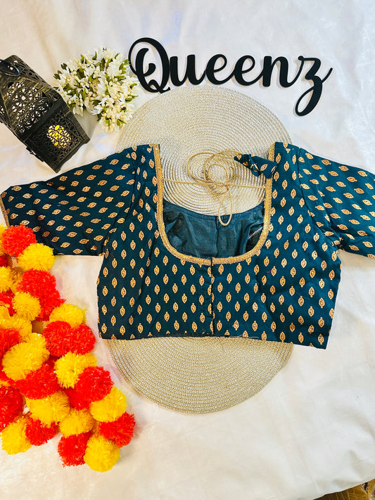 QB061- Cotton Jacquard Readymade Blouse