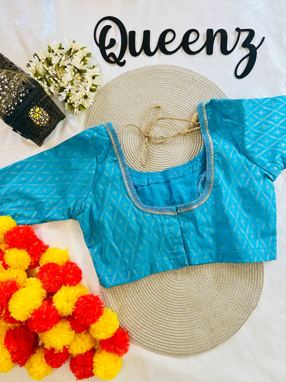 QB062- Cotton Jacquard Readymade Blouse