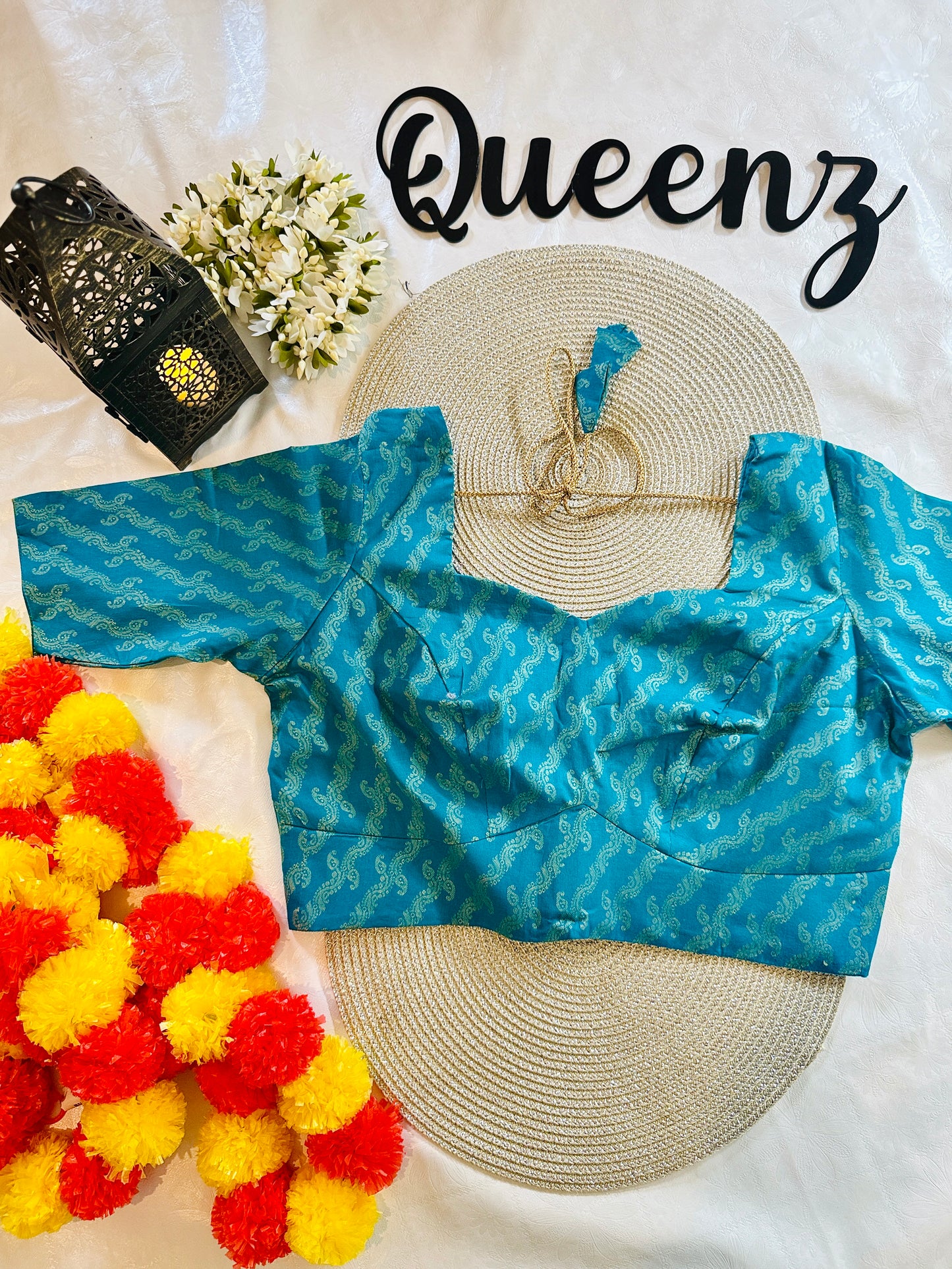QB063- Cotton Jacquard Readymade Blouse