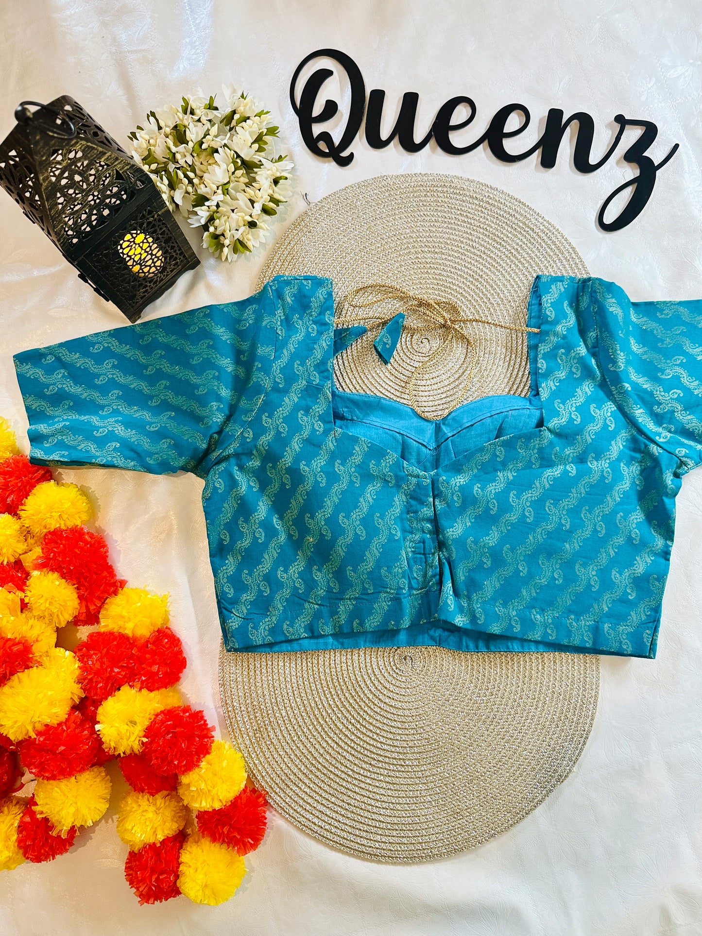 QB063- Cotton Jacquard Readymade Blouse