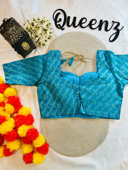 QB063- Cotton Jacquard Readymade Blouse