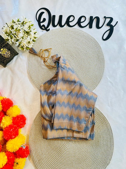 QB064- Cotton Jacquard Readymade Blouse