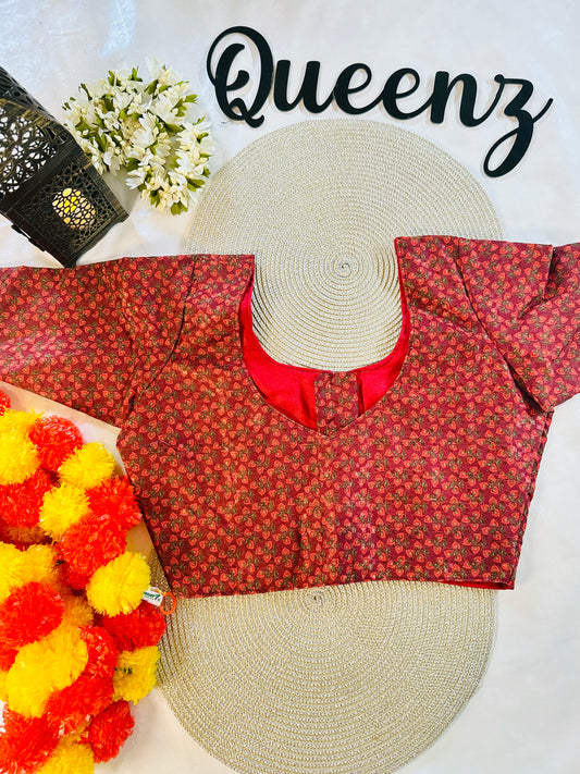 QB065- Cotton Jacquard Readymade Blouse