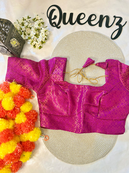 QB073- Brocade Blouse